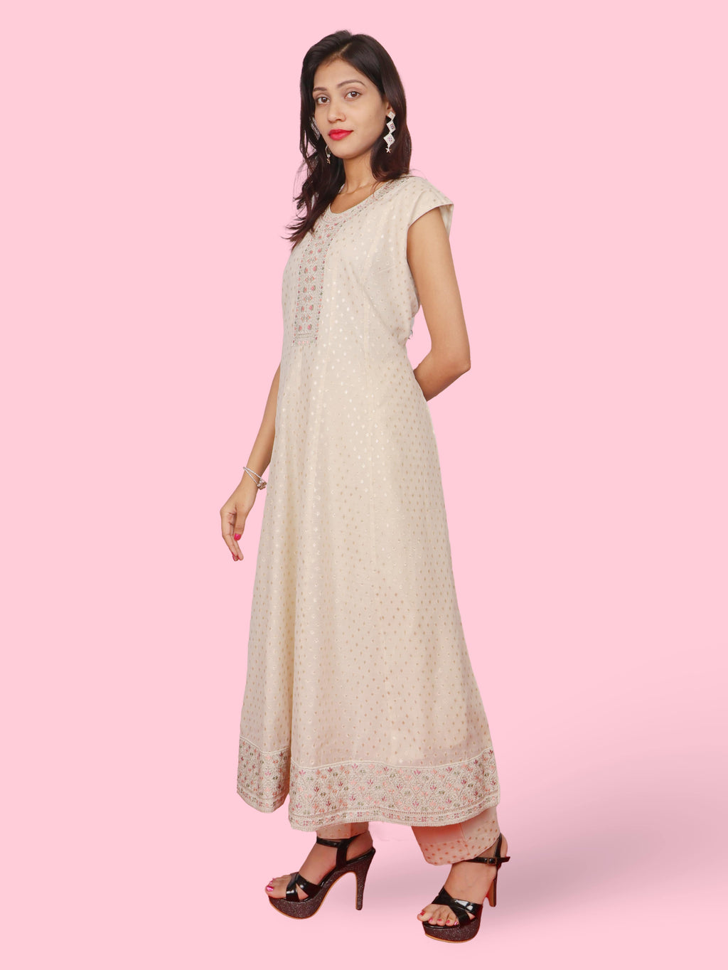 Women's Cotton Kurta-Pant, and Dupatta Set