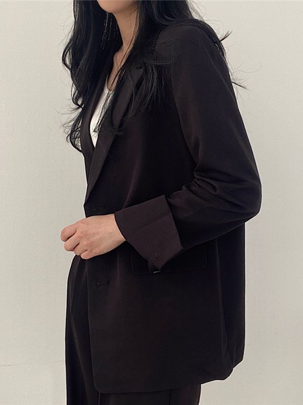 Suit Jacket High Sense Women's Spring and Autumn Design Sense Thin Niche Professional suit Temperament Slim-fit Small Suit Two-piece Set