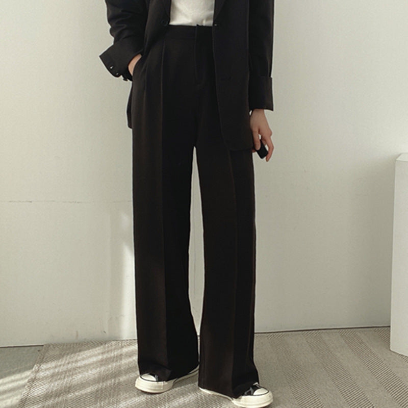 Suit Jacket High Sense Women's Spring and Autumn Design Sense Thin Niche Professional suit Temperament Slim-fit Small Suit Two-piece Set