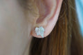 Real Vine Leaf Silver Stud Earrings, Handmade Minimalist Jewelry, Organic Nature Studs, Gift for Strength & Friendship, Gold or Sterling Silver 925-0